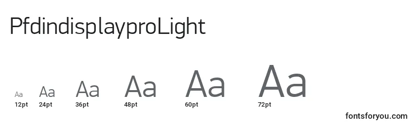 PfdindisplayproLight Font Sizes