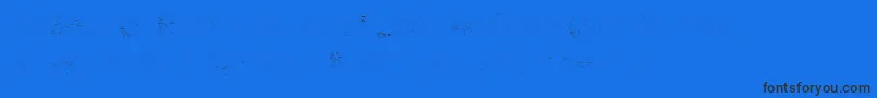 Czcionka Pikia – czarne czcionki na niebieskim tle