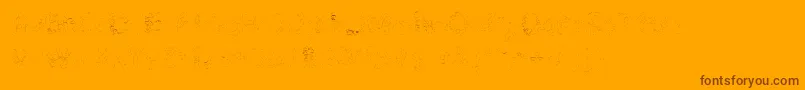 Pikia-Schriftart – Braune Schriften auf orangefarbenem Hintergrund