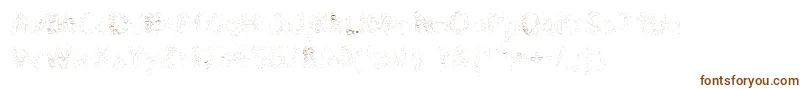 Pikia-Schriftart – Braune Schriften auf weißem Hintergrund