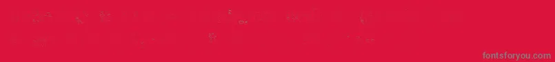 Pikia Font – Gray Fonts on Red Background