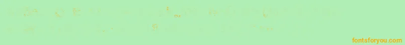 Pikia Font – Orange Fonts on Green Background