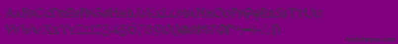 フォントKnightsQuestCallig – 紫の背景に黒い文字
