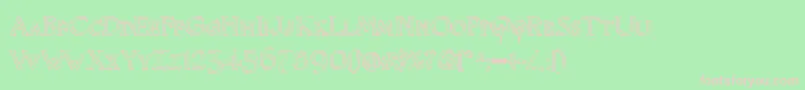 KnightsQuestCallig Font – Pink Fonts on Green Background