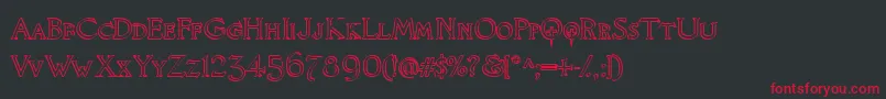 KnightsQuestCallig Font – Red Fonts on Black Background