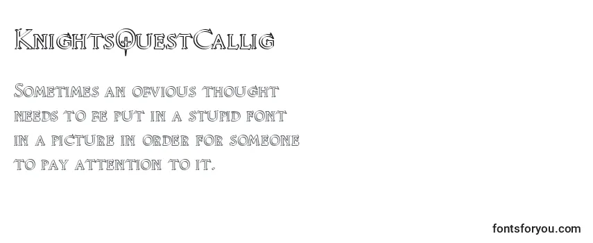KnightsQuestCallig Font