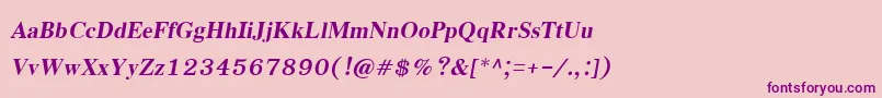 EucrosiaupcBoldItalic Font – Purple Fonts on Pink Background