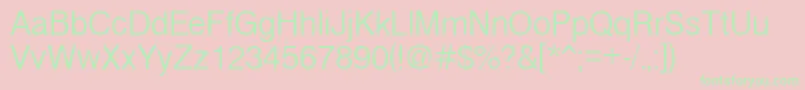 CyrveticaExtraLight Font – Green Fonts on Pink Background