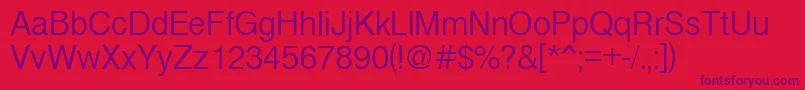CyrveticaExtraLight Font – Purple Fonts on Red Background