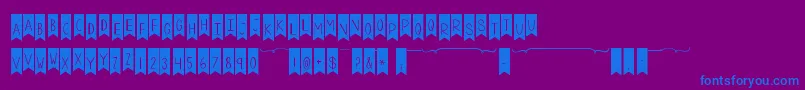 Kgalittleswag Font – Blue Fonts on Purple Background