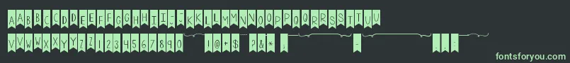 Kgalittleswag Font – Green Fonts on Black Background