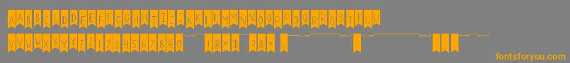 Kgalittleswag-Schriftart – Orangefarbene Schriften auf grauem Hintergrund