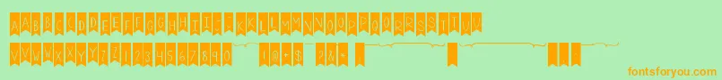 Kgalittleswag Font – Orange Fonts on Green Background