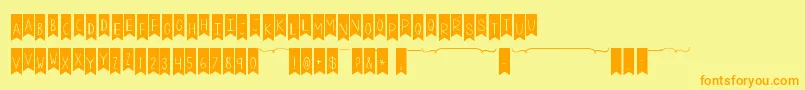Kgalittleswag Font – Orange Fonts on Yellow Background