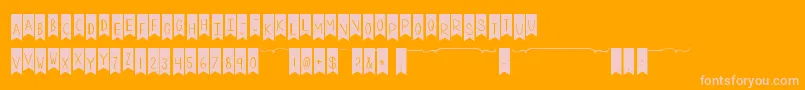 Kgalittleswag Font – Pink Fonts on Orange Background