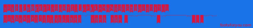 Kgalittleswag Font – Red Fonts on Blue Background