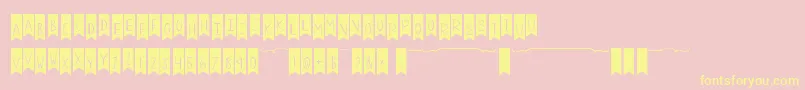 Kgalittleswag Font – Yellow Fonts on Pink Background