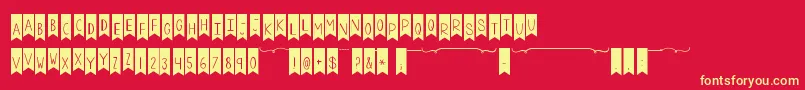 Kgalittleswag Font – Yellow Fonts on Red Background