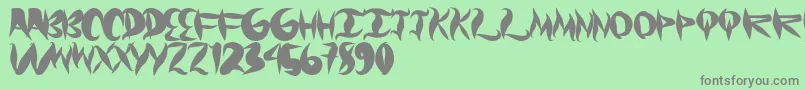 Graffical Font – Gray Fonts on Green Background