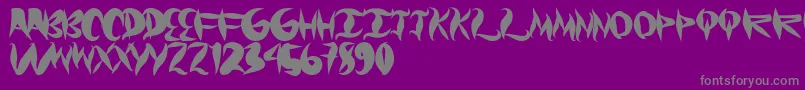 Fonte Graffical – fontes cinzas em um fundo violeta