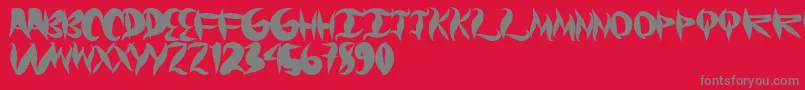 フォントGraffical – 赤い背景に灰色の文字