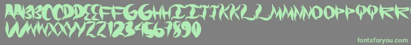 Czcionka Graffical – zielone czcionki na szarym tle