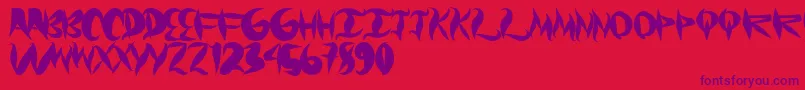 Police Graffical – polices violettes sur fond rouge