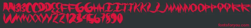 Graffical Font – Red Fonts on Black Background