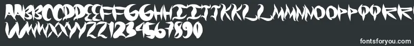 Graffical Font – White Fonts on Black Background