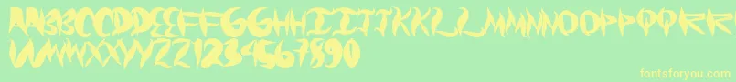 Graffical Font – Yellow Fonts on Green Background