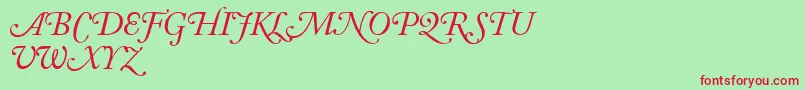 AdobeCaslonItalicSwash Font – Red Fonts on Green Background