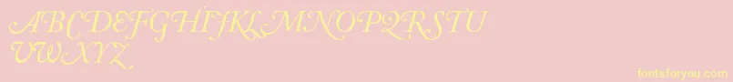 Weitere Informationen zur AdobeCaslonItalicSwash-Schriftart AdobeCaslonItalicSwash-Schriftart – Gelbe Schriften auf rosa Hintergrund