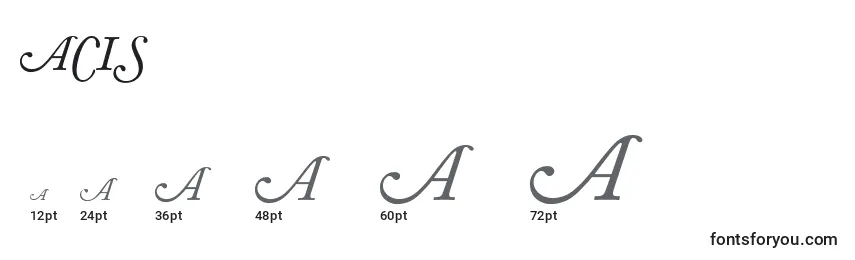 Größen der Schriftart AdobeCaslonItalicSwash