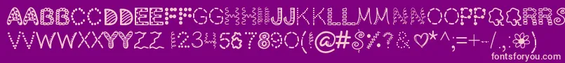 ScrapOHolic Font – Pink Fonts on Purple Background