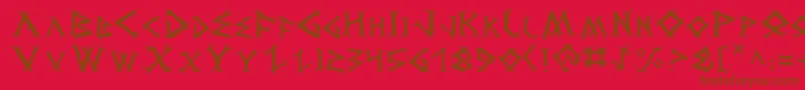 Dragv2フォントについての詳細 フォントDragv2 – 赤い背景に茶色の文字