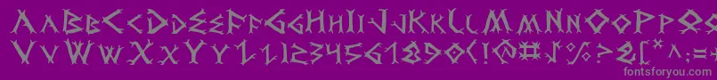 フォントDragv2 – 紫の背景に灰色の文字