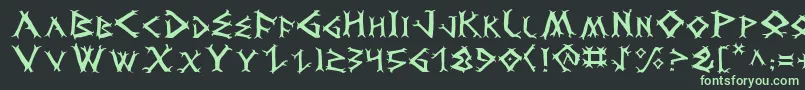 Dragv2 Font – Green Fonts on Black Background