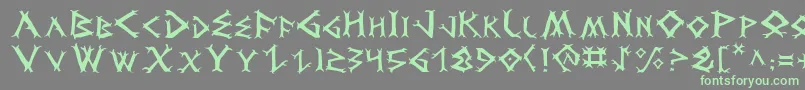 Dragv2 Font – Green Fonts on Gray Background