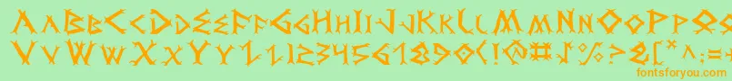 Dragv2 Font – Orange Fonts on Green Background