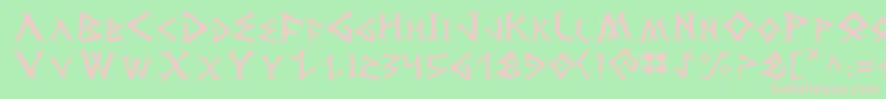 Dragv2 Font – Pink Fonts on Green Background
