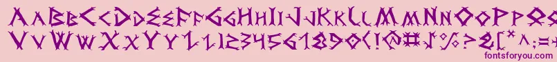 Dragv2 Font – Purple Fonts on Pink Background