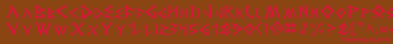 Dragv2 Font – Red Fonts on Brown Background