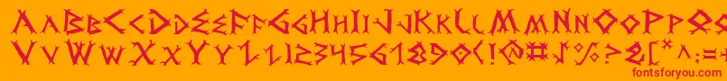 Dragv2 Font – Red Fonts on Orange Background