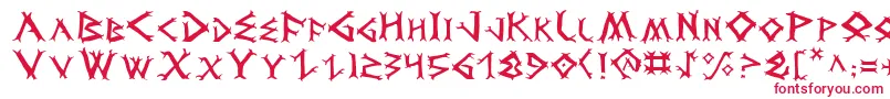 フォントDragv2 – 白い背景に赤い文字