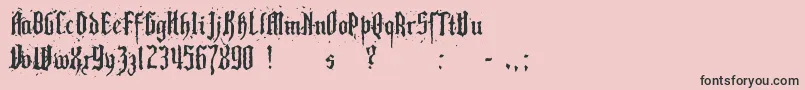 PillboxOpaque Font – Black Fonts on Pink Background
