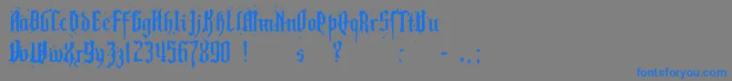 Weitere Informationen zur PillboxOpaque-Schriftart PillboxOpaque-Schriftart – Blaue Schriften auf grauem Hintergrund