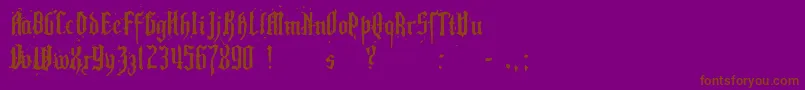 PillboxOpaque Font – Brown Fonts on Purple Background