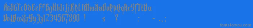 PillboxOpaque Font – Gray Fonts on Blue Background