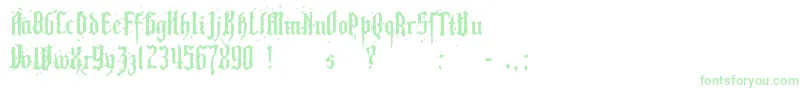 PillboxOpaque-Schriftart – Grüne Schriften auf weißem Hintergrund