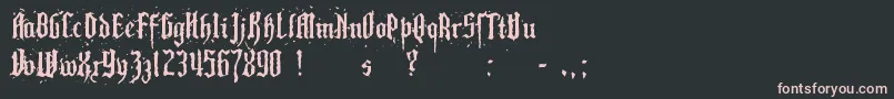 フォントPillboxOpaque – 黒い背景にピンクのフォント